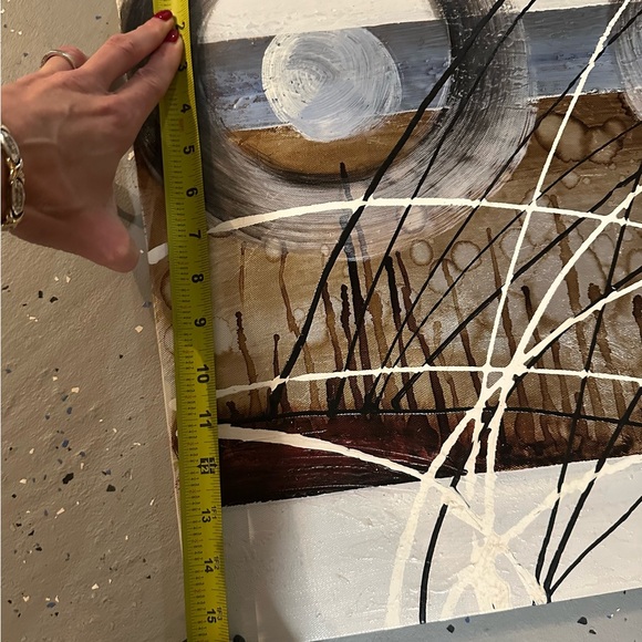 Abstract Painting on Canvas - 20” W x 15.5” L  
Neutral colors blues and browns - Picture 3 of 4